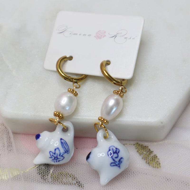 Teapot Earrings - Ximena Rosé Jewelry