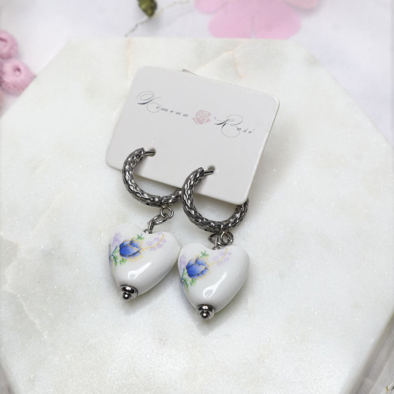 Blue Petal Earrings - Ximena Rosé Jewelry