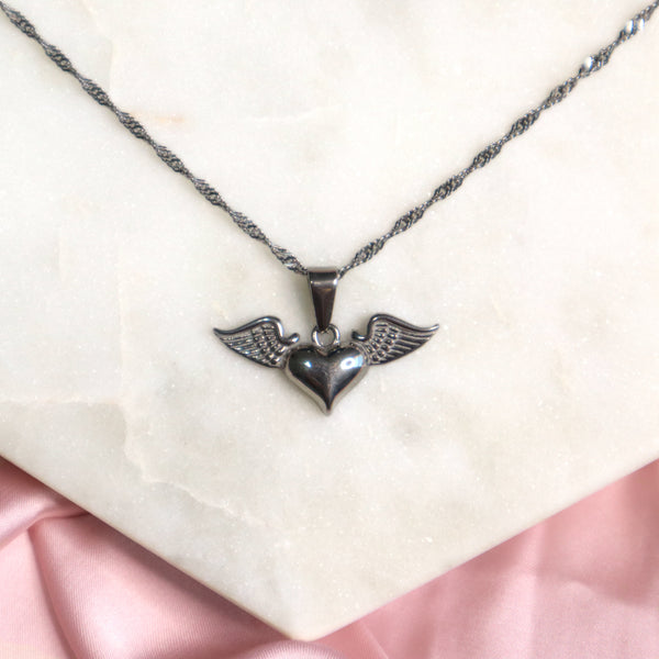 Winged Heart Necklace - Ximena Rosé Jewelry