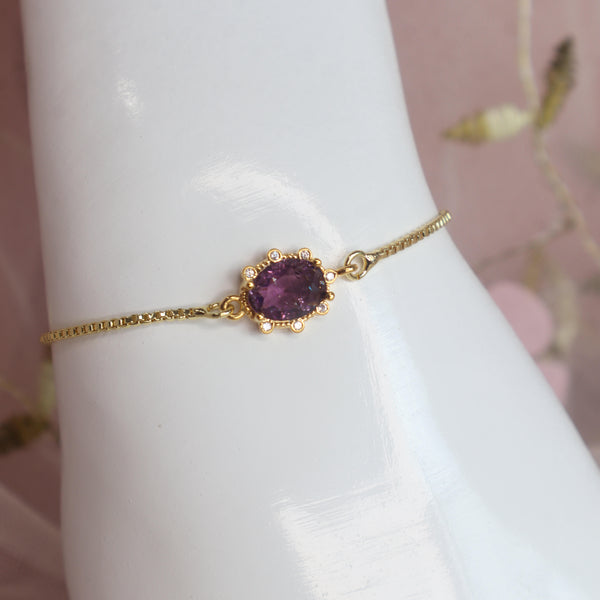 Plum Crystal Bracelet