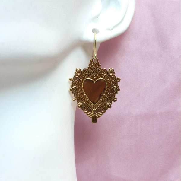 Divine Heart Earrings - Ximena Rosé Jewelry