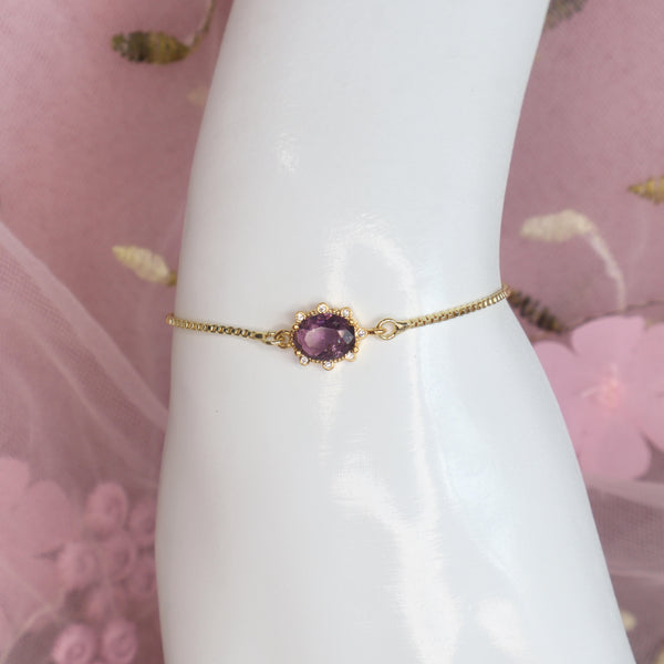 Plum Crystal Bracelet