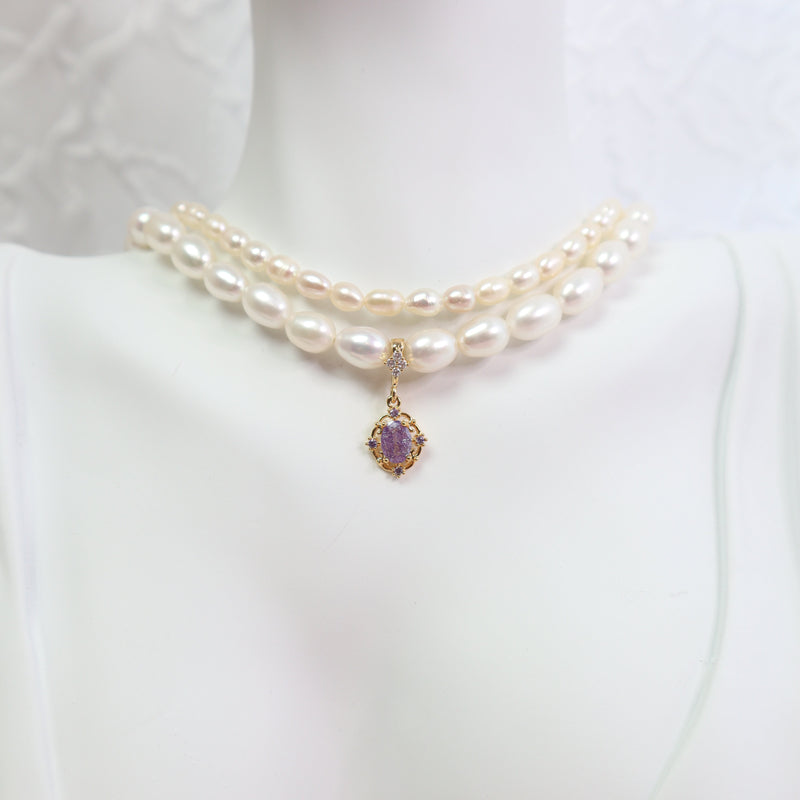 Esther's Lavender Necklace - Ximena Rosé Jewelry