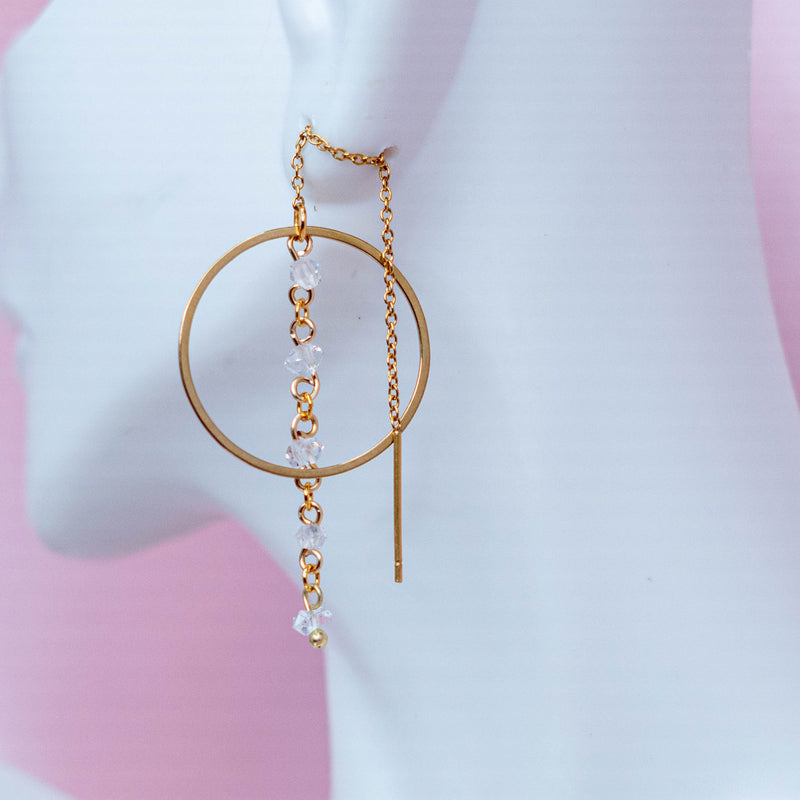 Herkimer Hoop Earrings - Ximena Rosé Jewelry