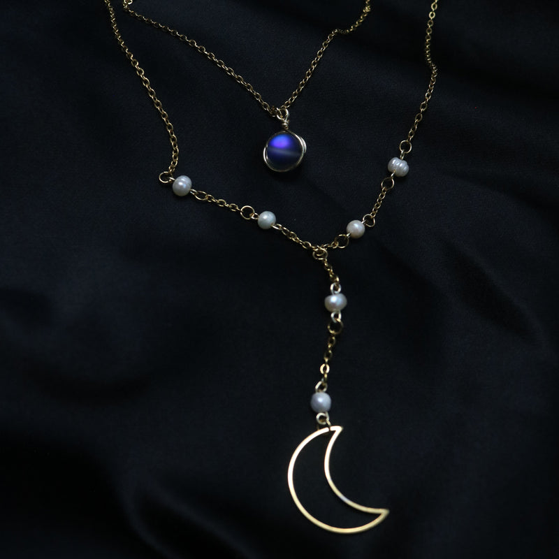 New Moon Gold necklace - Ximena Rosé Jewelry