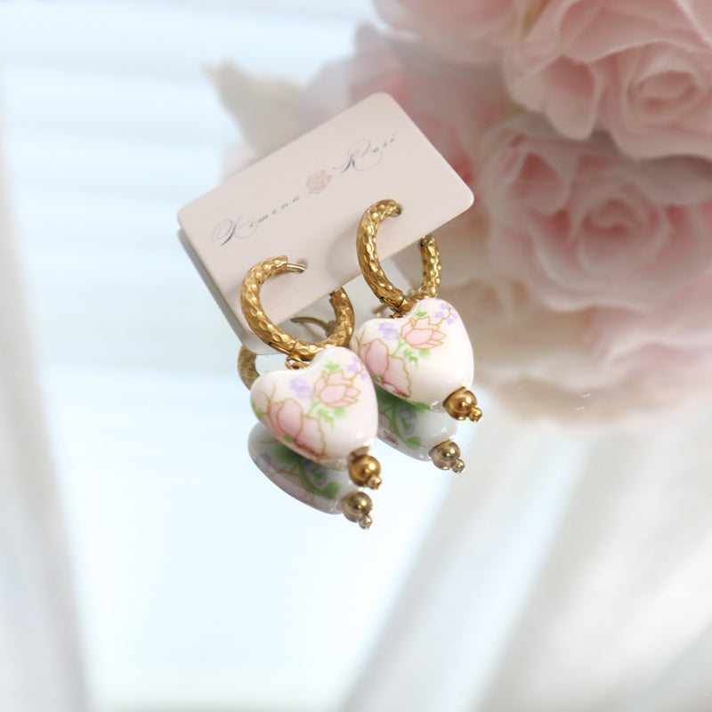 Petal Heart Earrings - Ximena Rosé Jewelry