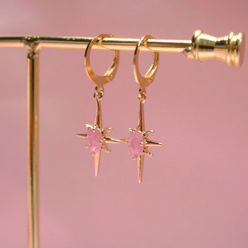 Pink North Star Earrings - Ximena Rosé Jewelry