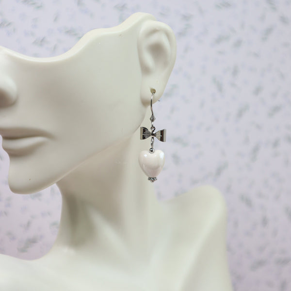 Sweetheart Bow Tie Earrings - Ximena Rosé Jewelry