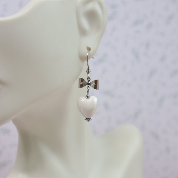 Sweetheart Bow Tie Earrings - Ximena Rosé Jewelry