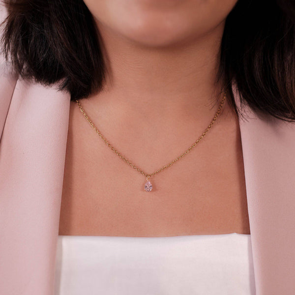 Pink Paradise Zircon Necklace - Ximena Rosé Jewelry